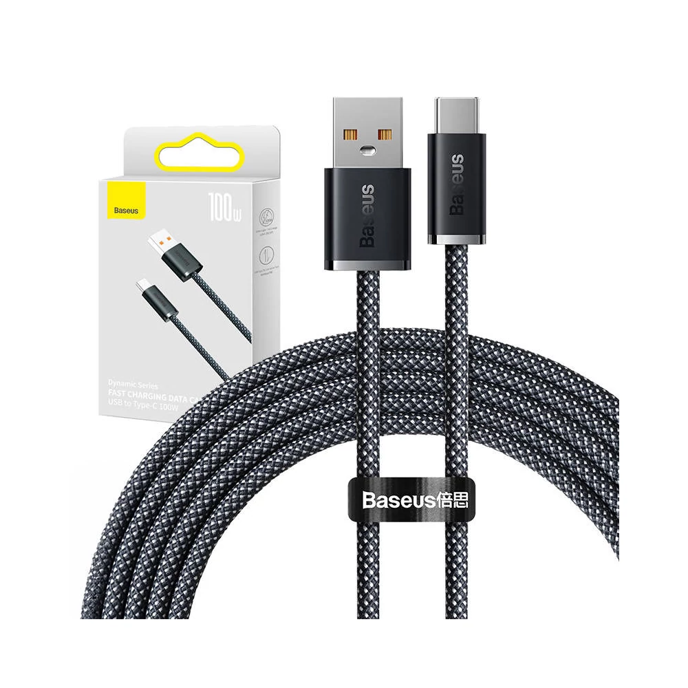 Baseus Dynamic Series USB-USB-C kábel, 100W, 2m (fekete)