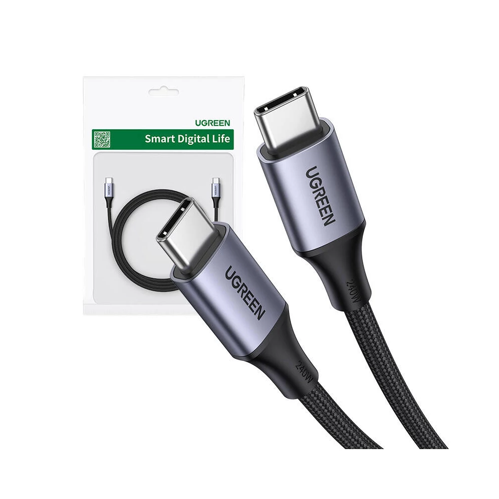 UGREEN US535 USB-C-USB-C kábel, 240W, 2m (fekete)