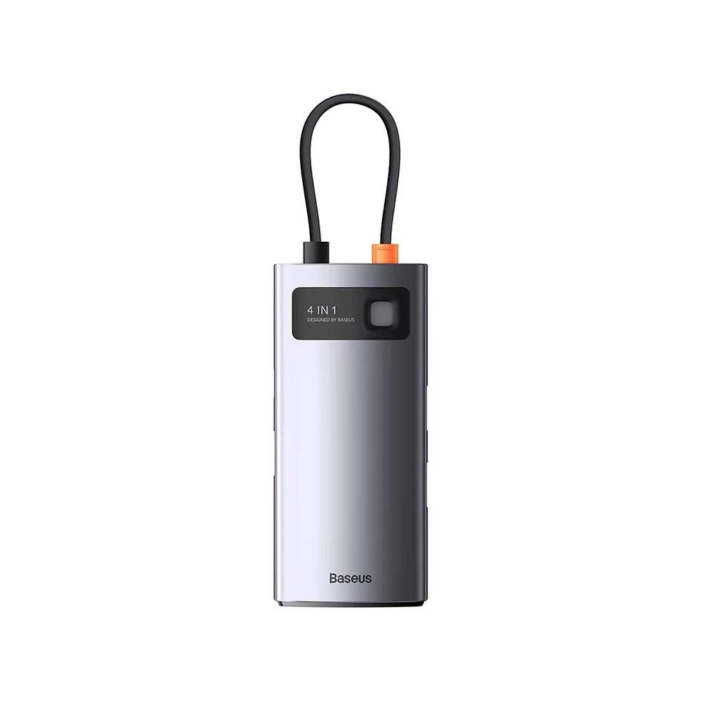 Hub 4w1 Baseus Metal Gleam sorozat, USB-C do 3x USB 3.0 + Ethernet RJ45