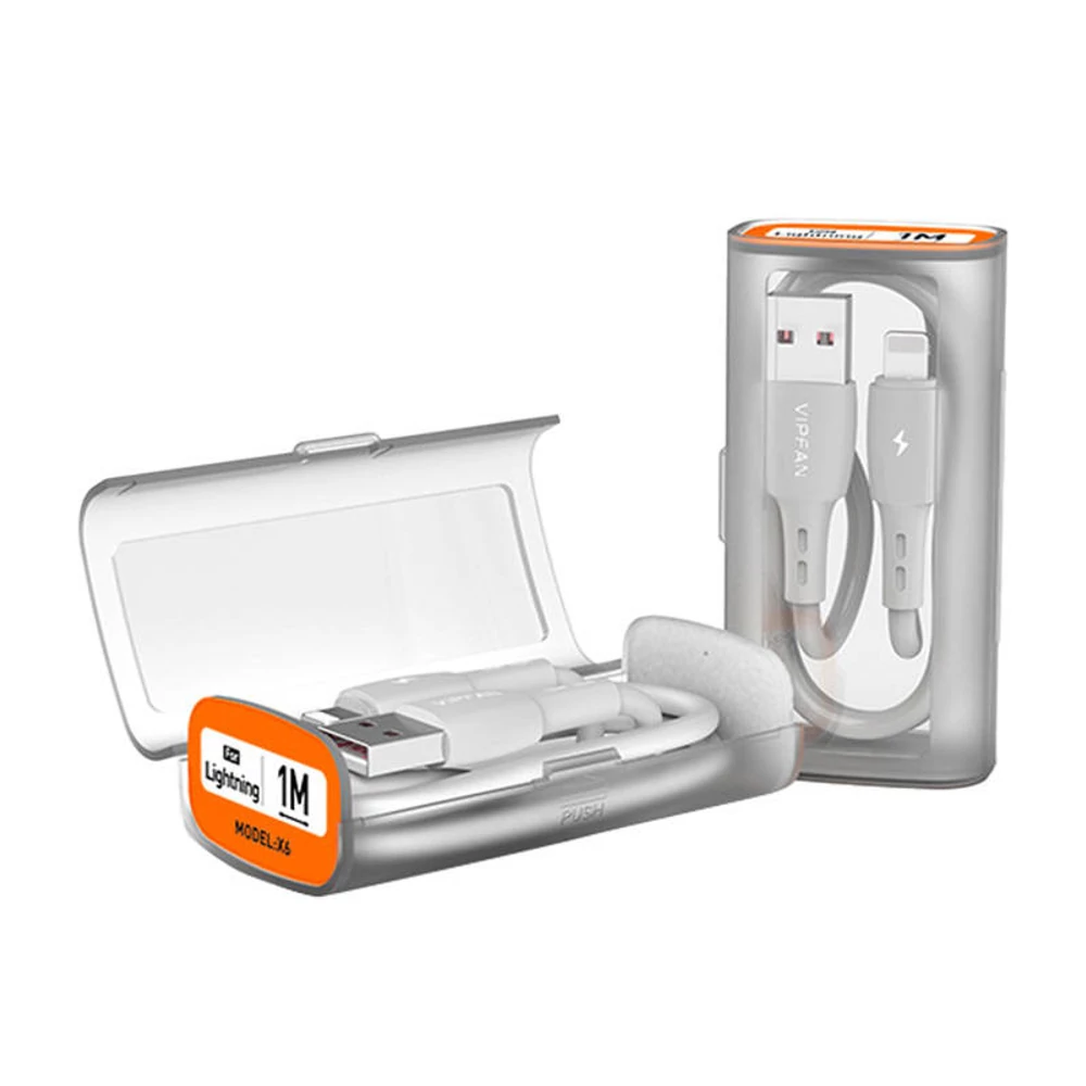 Kábel USB do Lightning Vipfan X06, 3A, 1m (biały)