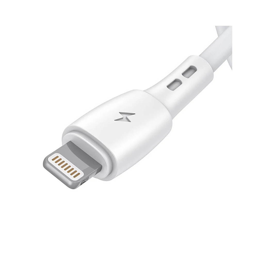 USB és Lightning kábel VFAN Racing X05, 3A, 2m (fehér)