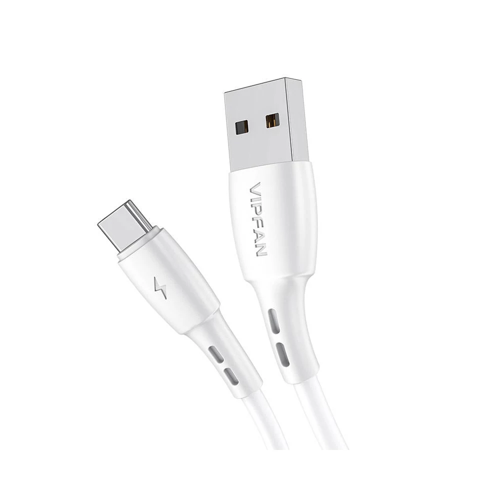 USB és USB-C kábel VFAN Racing X05, 3A, 3m (fehér)