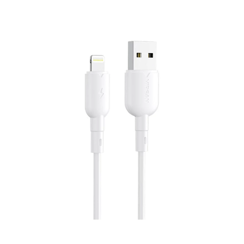 USB és Lightning kábel VFAN Colorful X11, 3A, 1m (fehér)