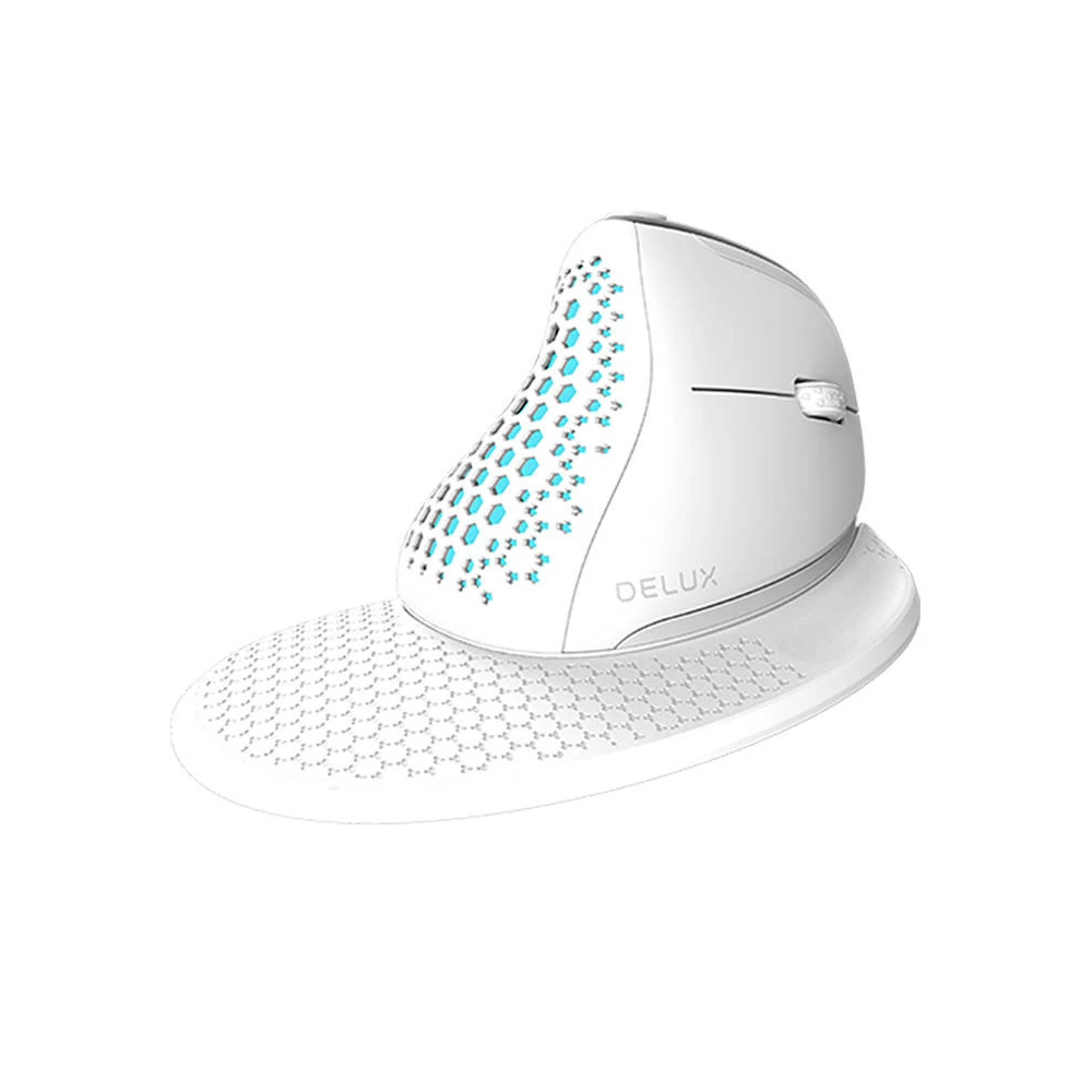 Delux M618XSD BT+2.4G RGB vezeték nélküli ergonomikus egér (fehér)