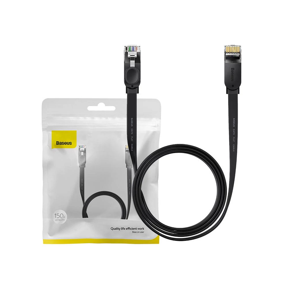 Baseus Ethernet RJ45 hálózati kábel, 1Gbps, 1,5m (fekete)