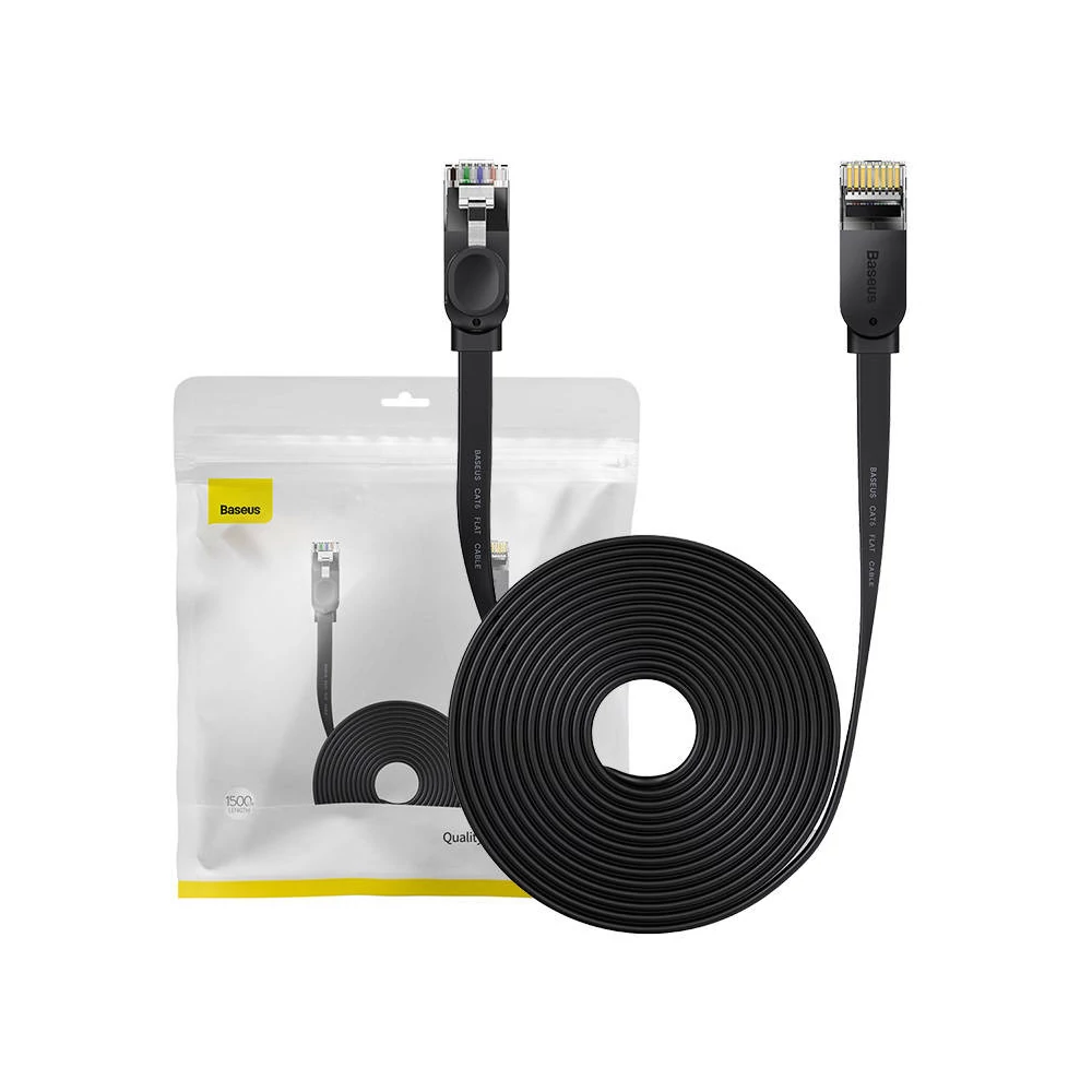 Baseus Ethernet RJ45 hálózati kábel, 1Gbps, 15m (fekete)