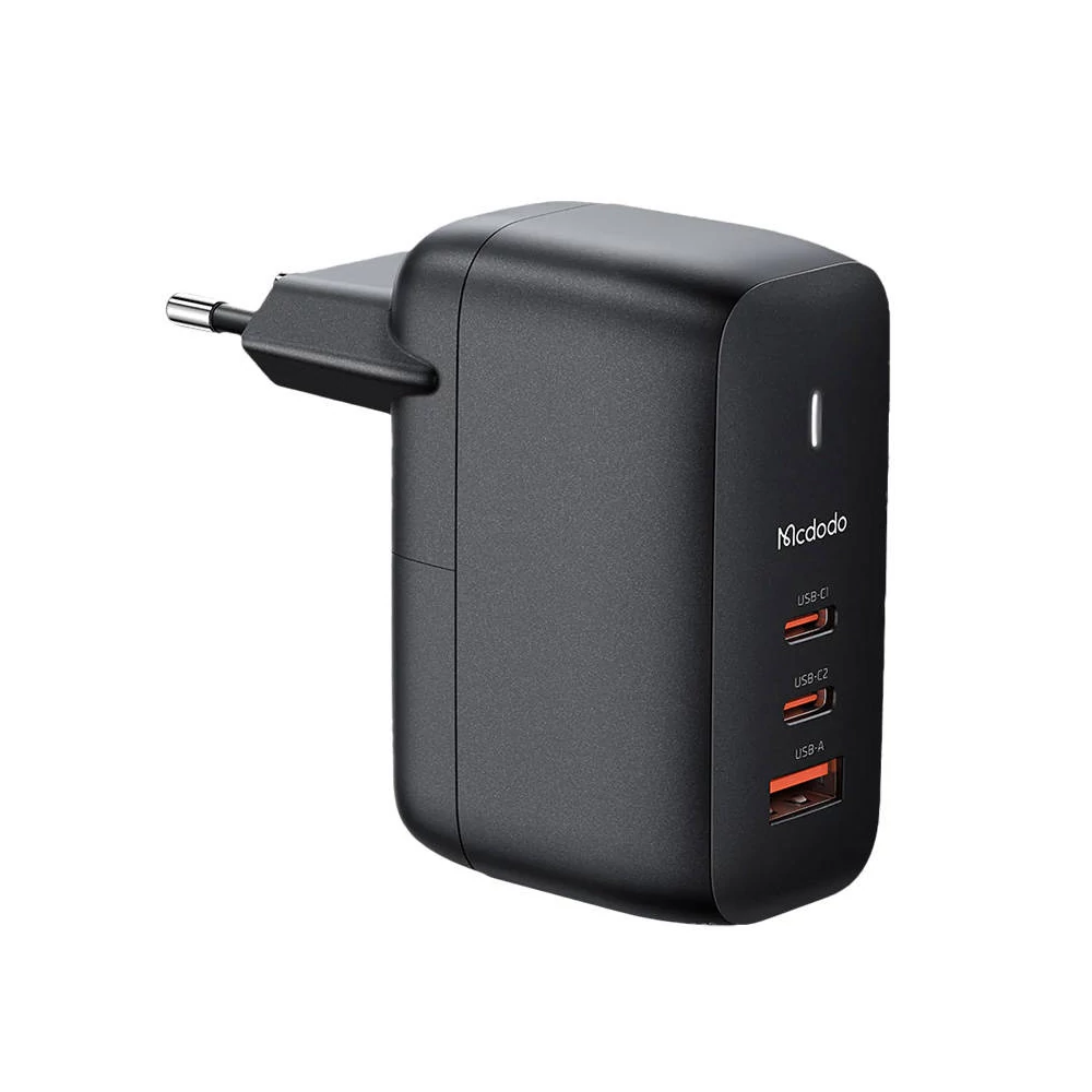 GaN 65W-os hálózati töltő Mcdodo CH-0291 2x USB-C, USB-A (fekete)