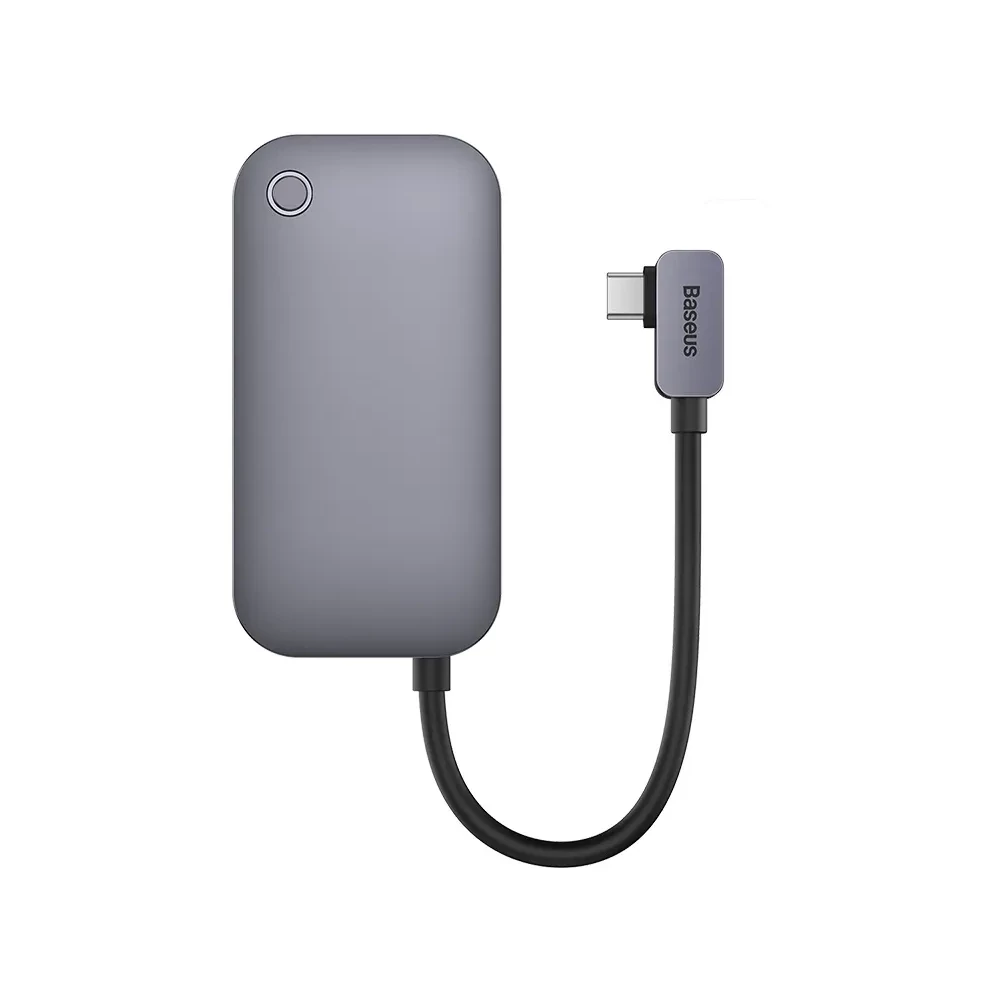 Baseus PadJoy 4 az 1-ben hub, USB-C - USB 3.0 + HDMI + USB-C PD + mini jack 3,5 mm (szürke)