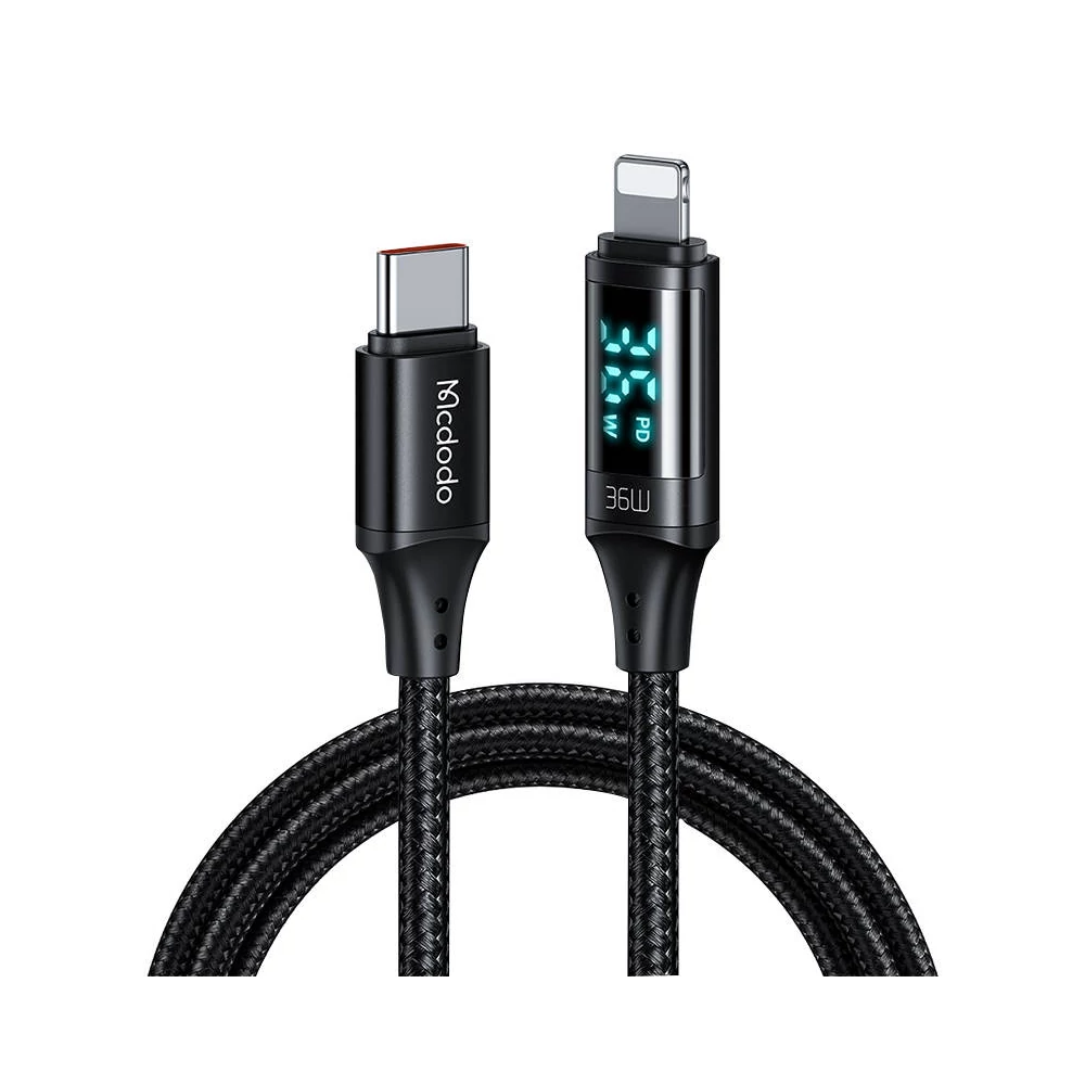 USB-C Lightning Mcdodo kábel CA-1030, 36W, 1.2m (fekete)