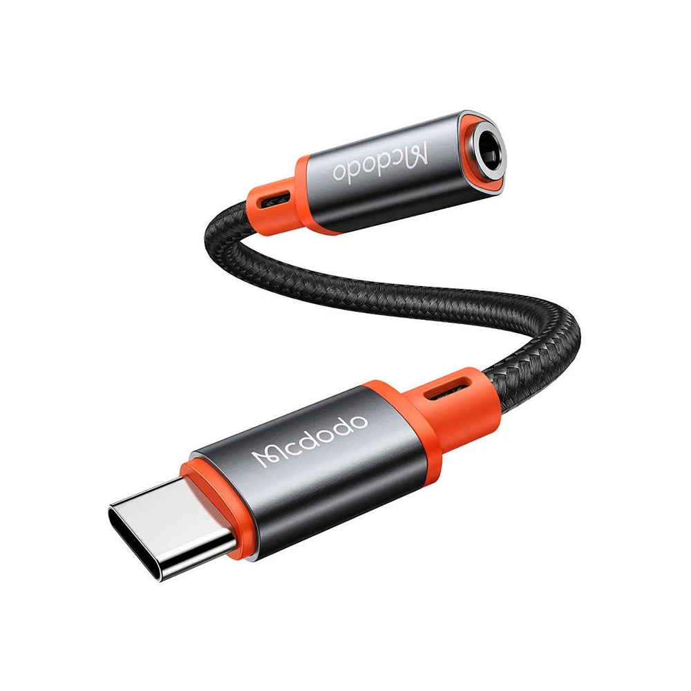 USB-C to AUX mini jack 3.5mm audio adapter Mcdodo CA-7561, DAC, 0.11m (black)