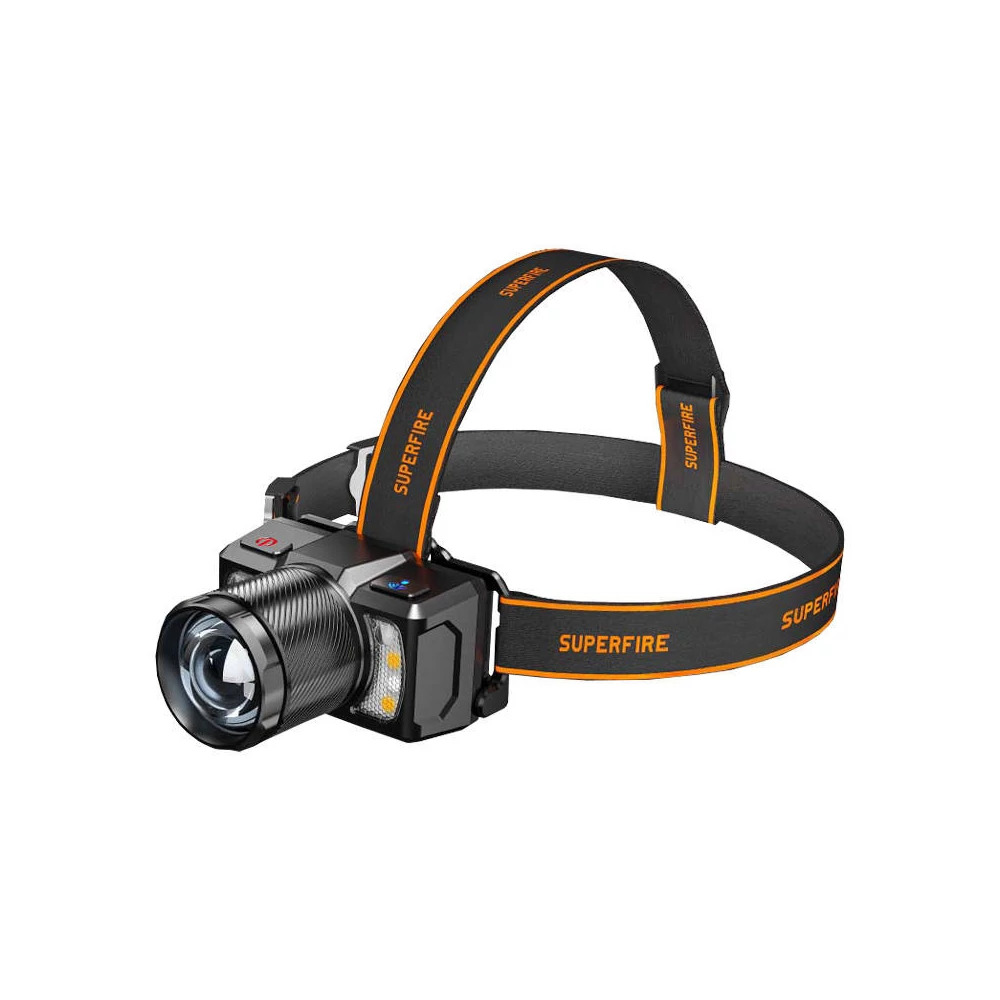 Superfire HL25 fejlámpa, 700lm, USB-C