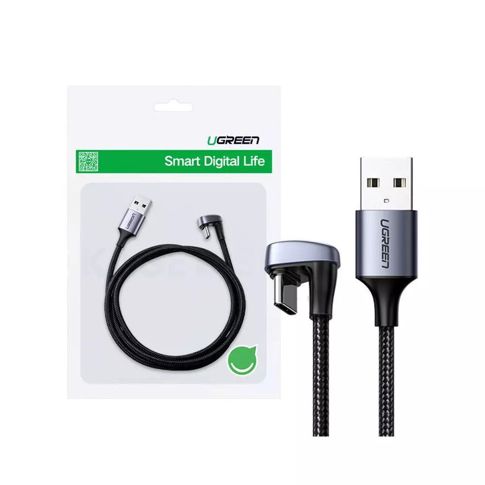 UGREEN USB 2.0 A-C kábel, 1 m (fekete)