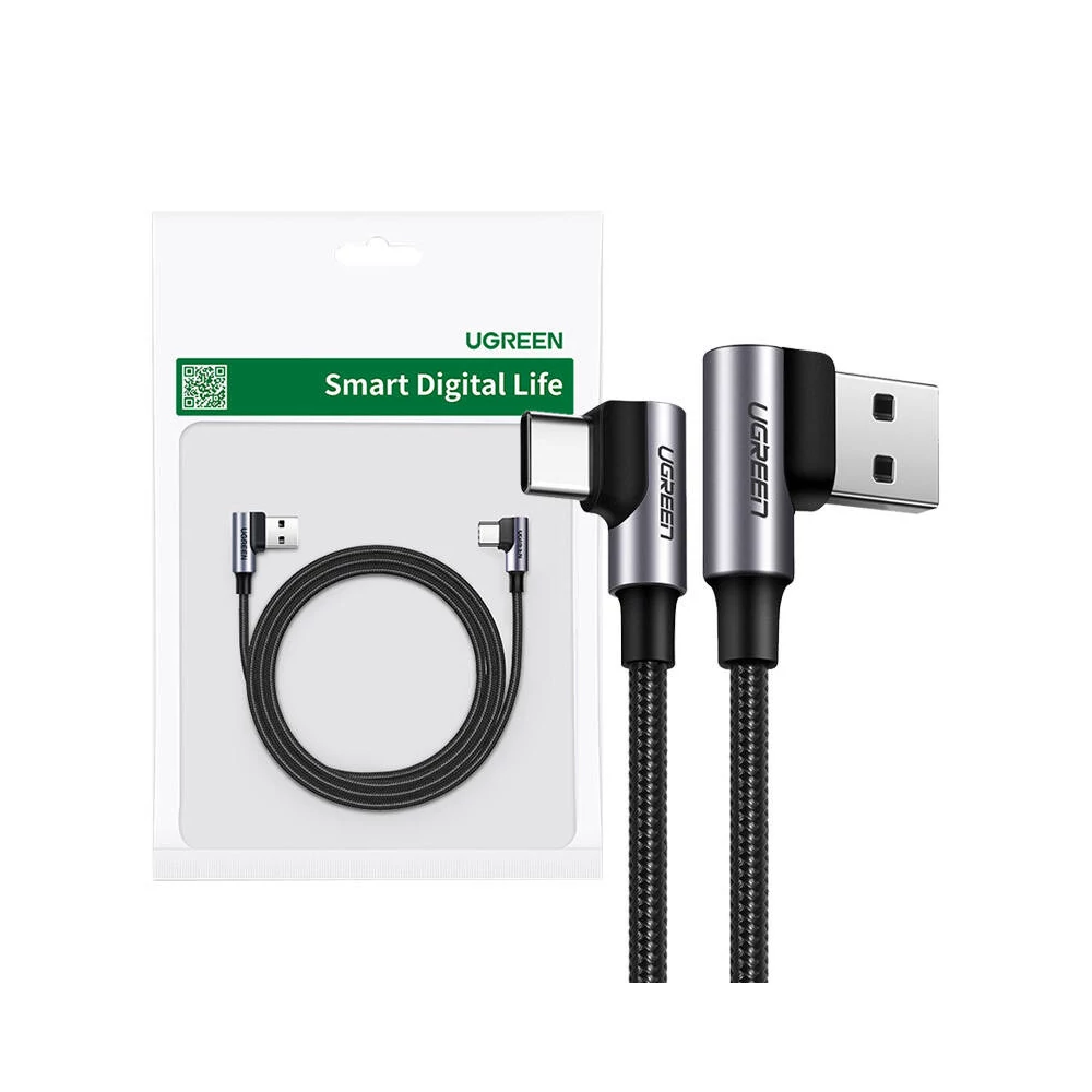 UGREEN US176 USB-C - USB-A 2.0 kábel, 3A, 3m (fekete)