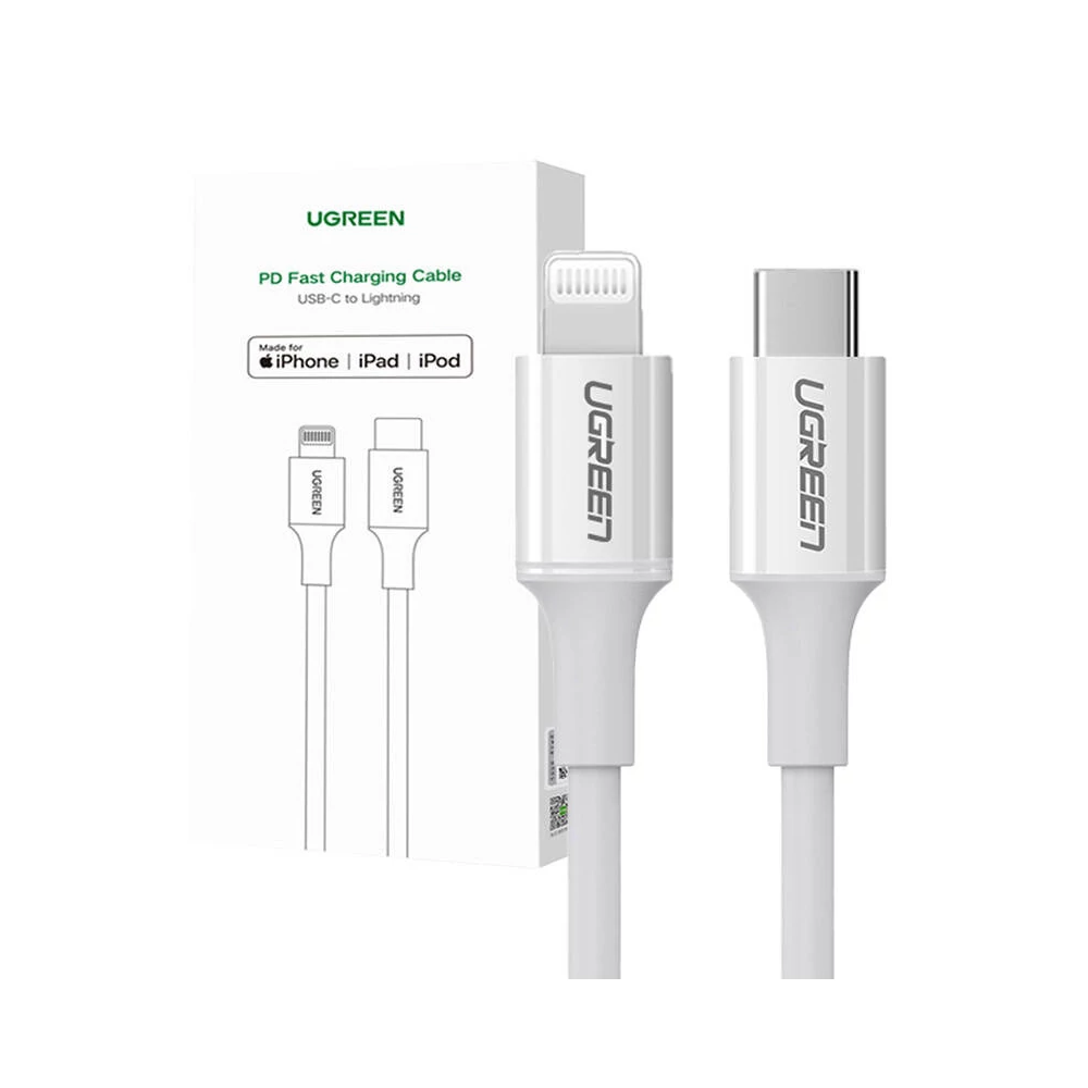 UGREEN 3A US171 Lightning USB-C kábel, 1,5m (fehér)