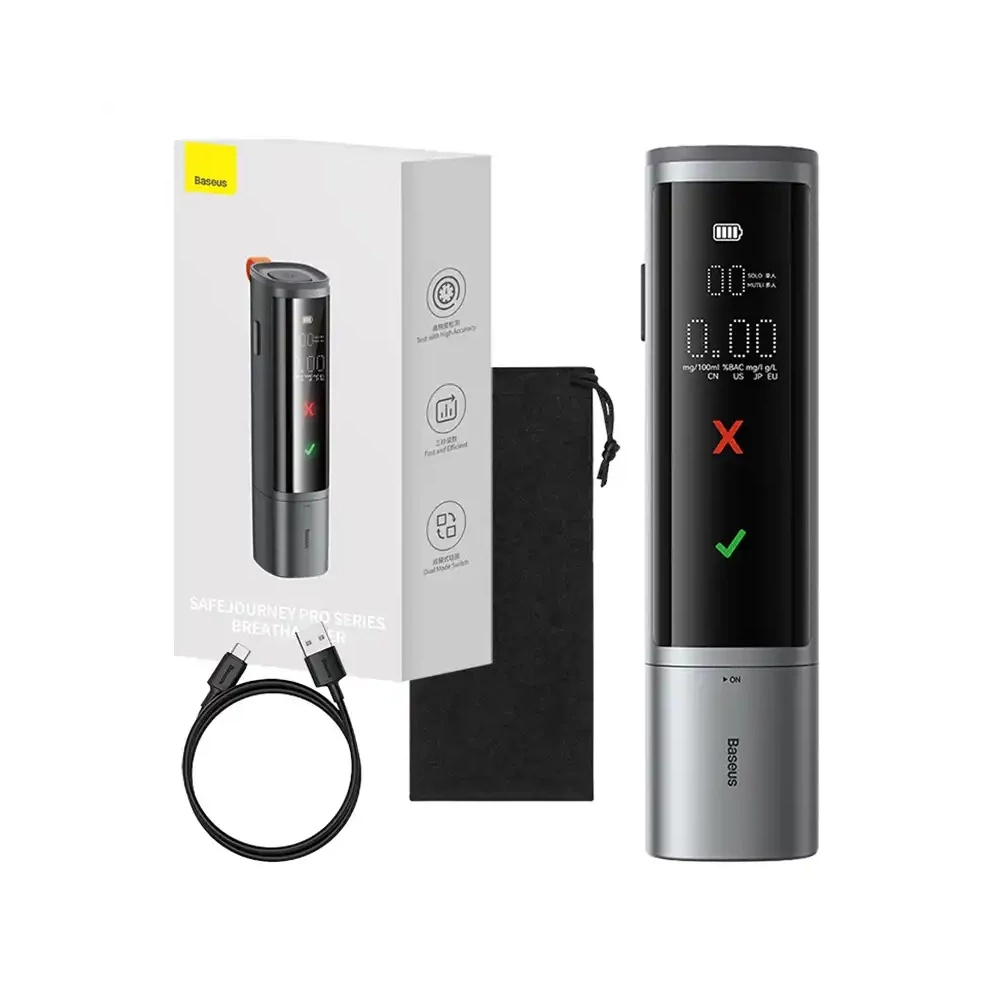 Baseus SafeJourney Pro Elektronikus alkoholszonda (szürke)