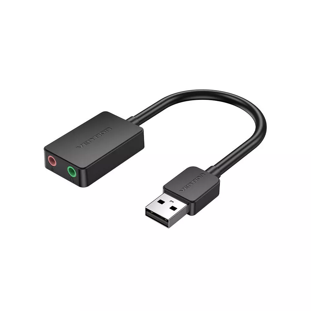 External sound card USB 2.0 TRS Vention CDYB0 2-port 0.15m