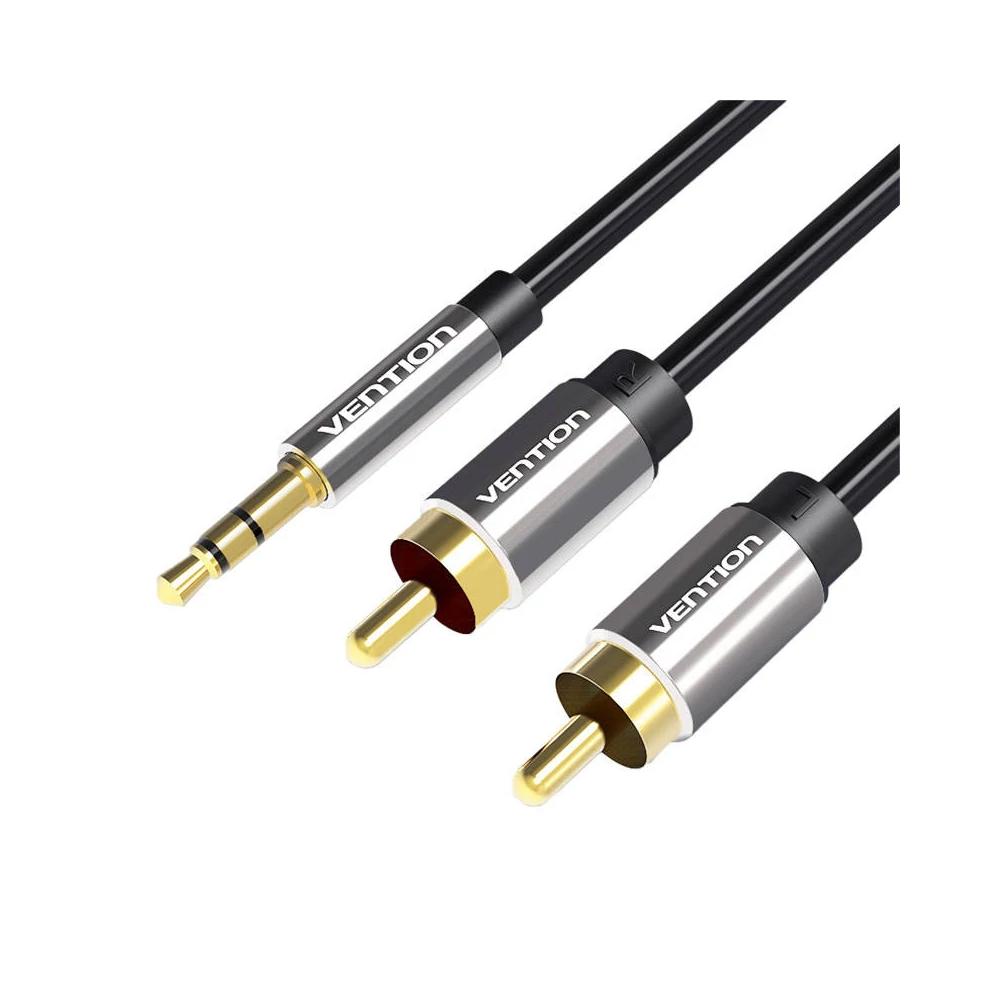 Cable Audio 2xRCA to 3.5mm Vention BCFBF 1m (black)