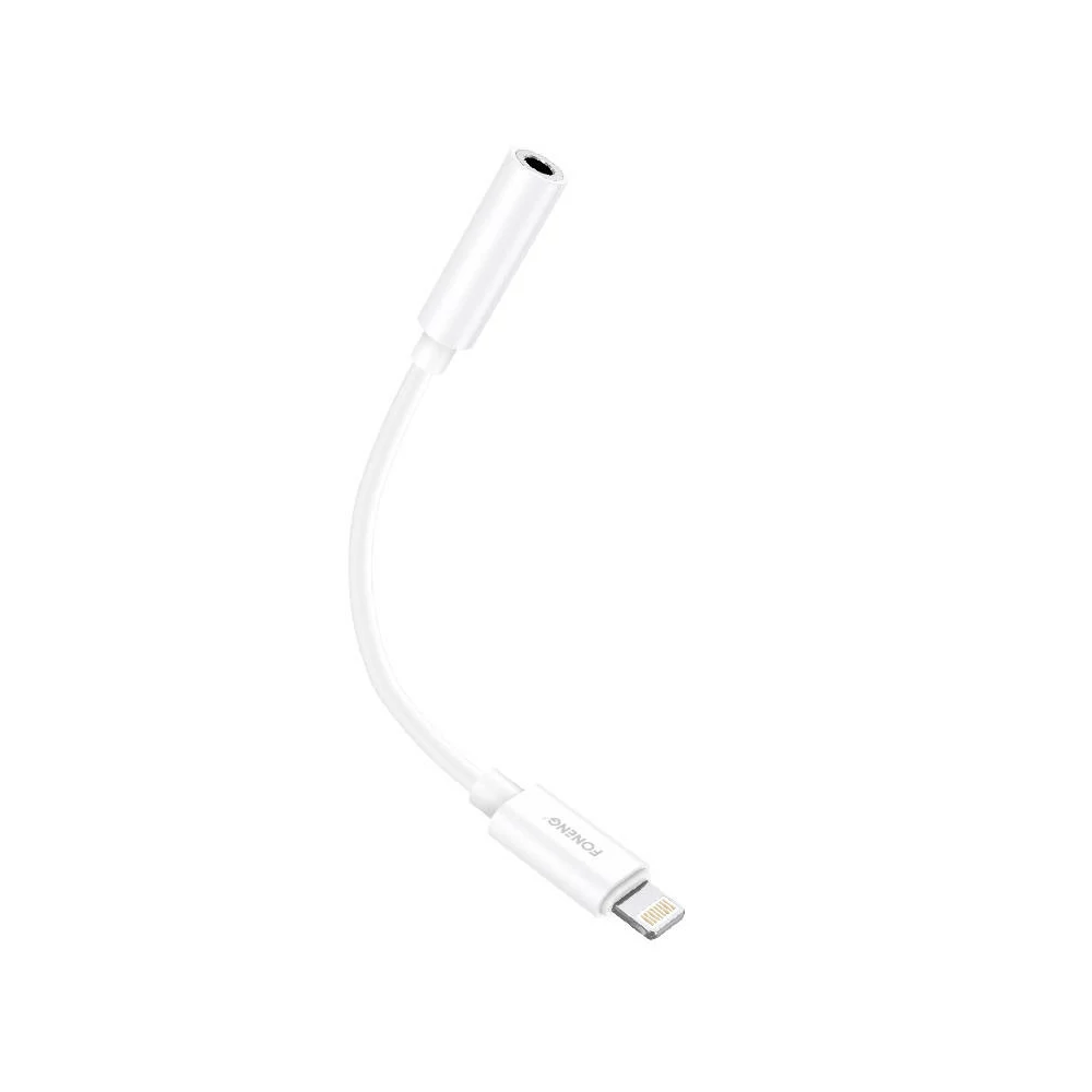 Foneng BM20 3,5 mm-es audio jack kábel iPhone-hoz (fehér)