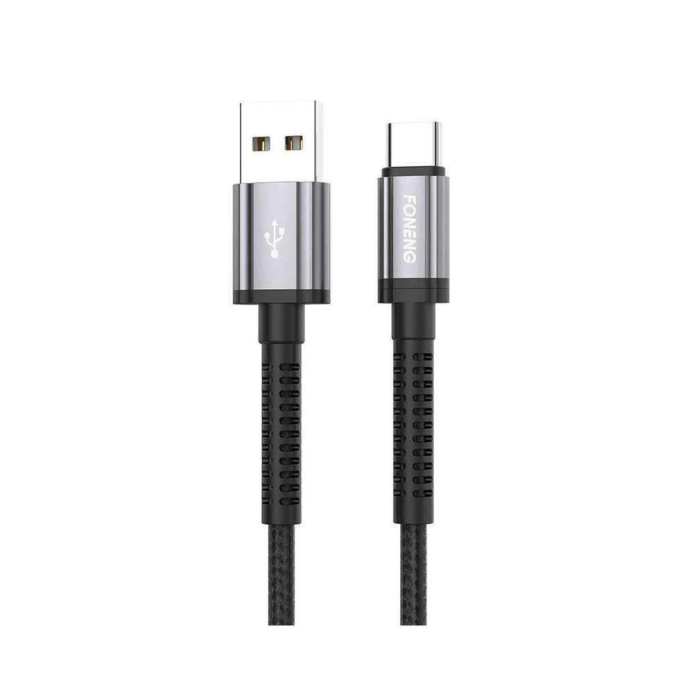 Foneng X83 USB-USB-C kábel, 2.1A, 1m (fekete)