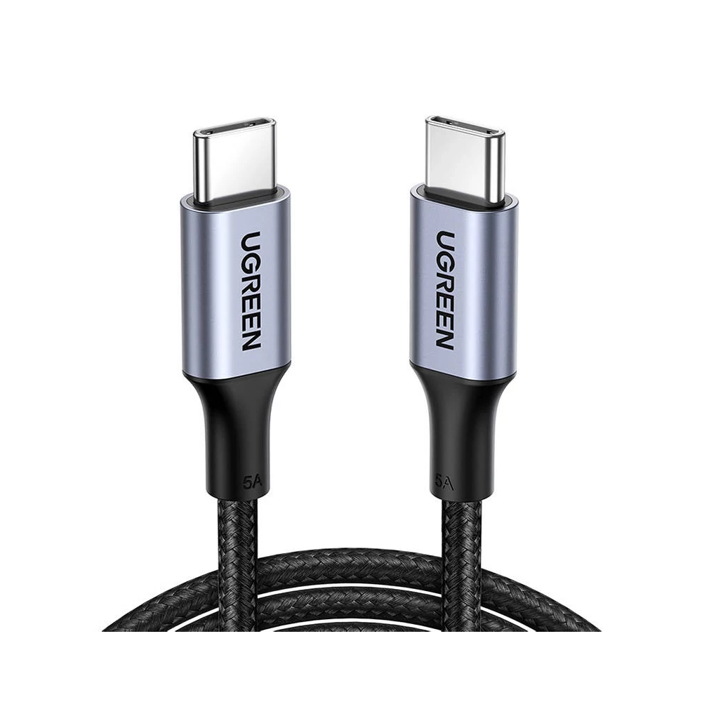 Ugreen US316 USB-C - USB-C kábel, 100W, 5A 0,5m (fekete)