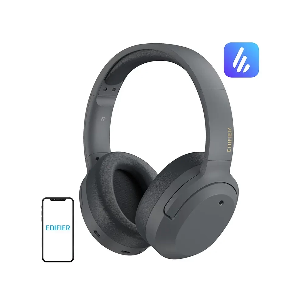 Edifier W820NB Plus vezeték nélküli fejhallgató, ANC (szürke)