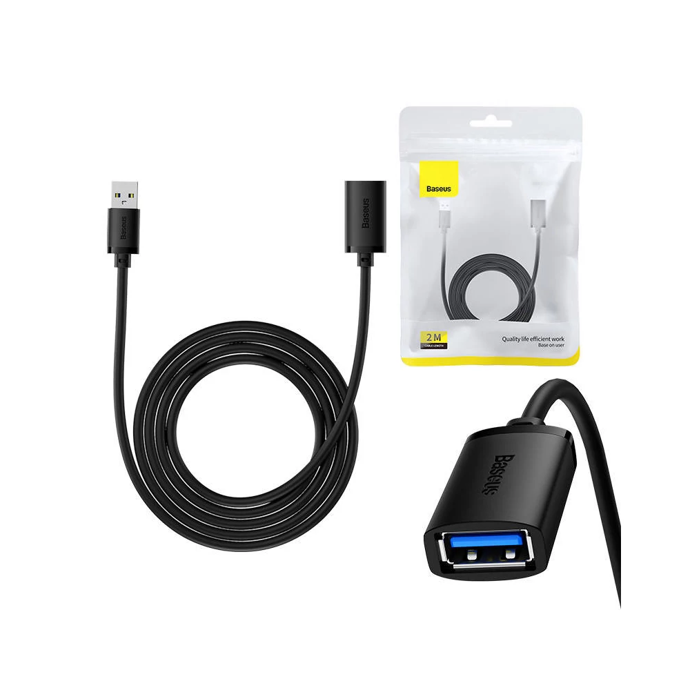 Baseus AirJoy Series USB 3.0 hosszabbítókábel, 3m (fekete)