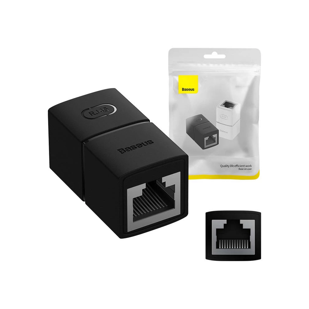 Baseus AirJoy Series RJ-45 internetkábel-csatlakozó (fekete)