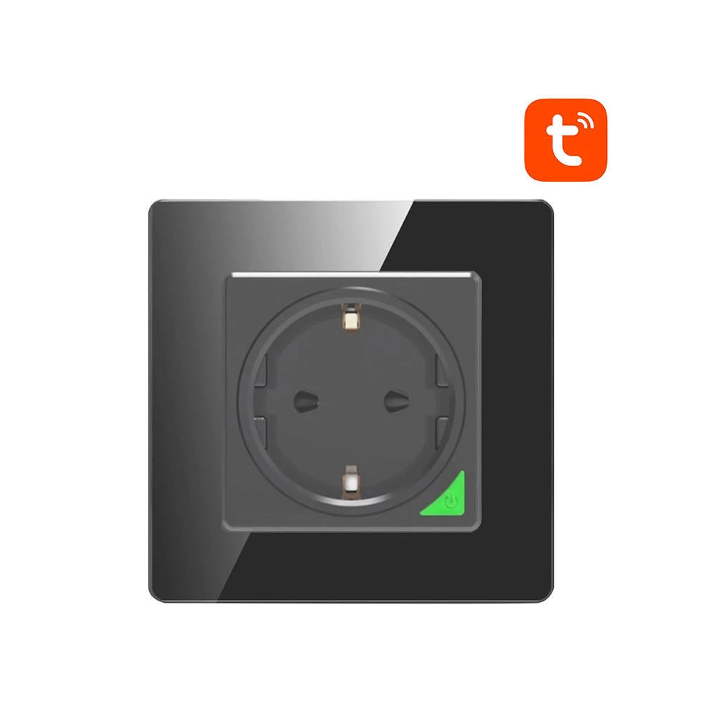 Avatto N-WOT10-EU-B TUYA WiFi fali aljzat (fekete)