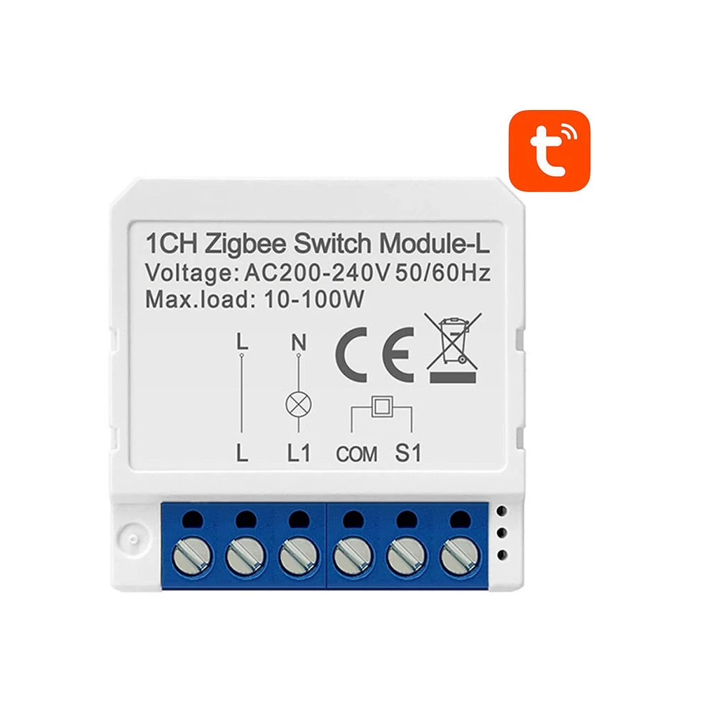 Smart Switch Module ZigBee Avatto LZWSM16-W1 No Neutral TUYA