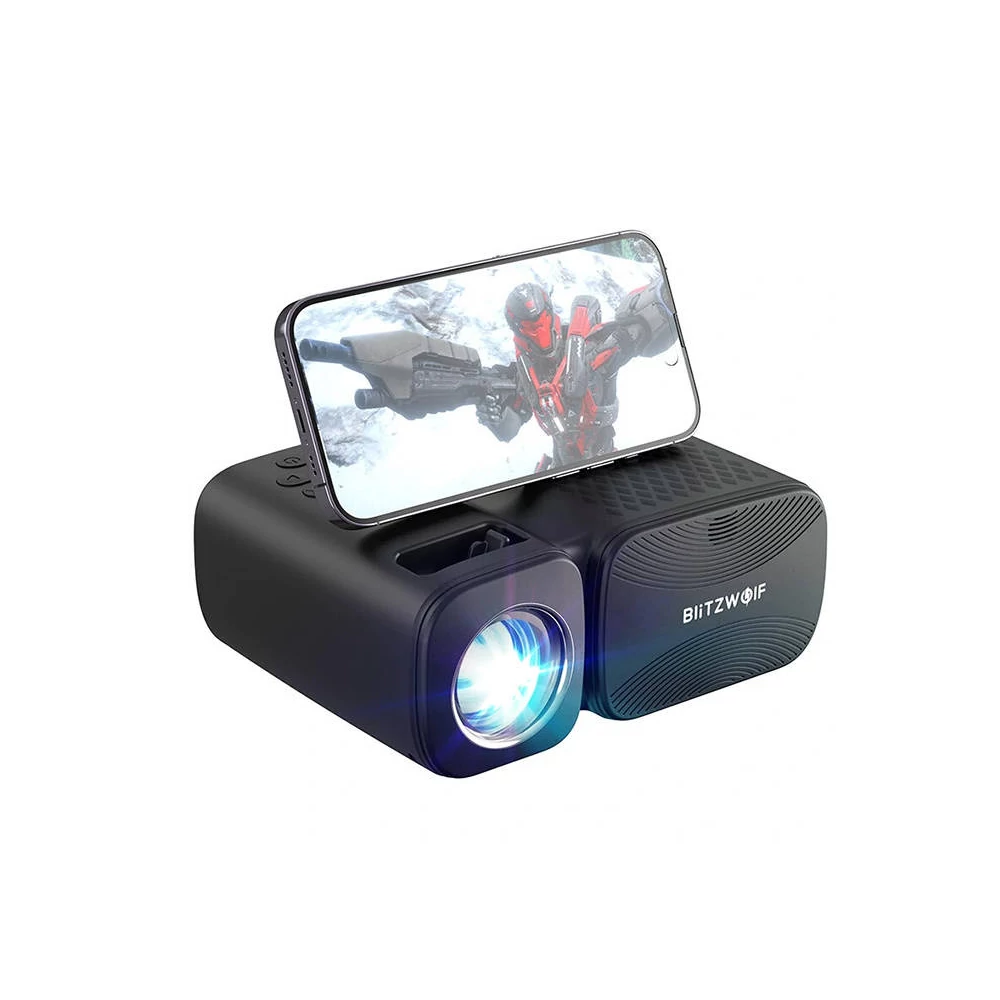 BlitzWolf BW-V3 Mini LED projektor, Wi-Fi + Bluetooth (fekete)