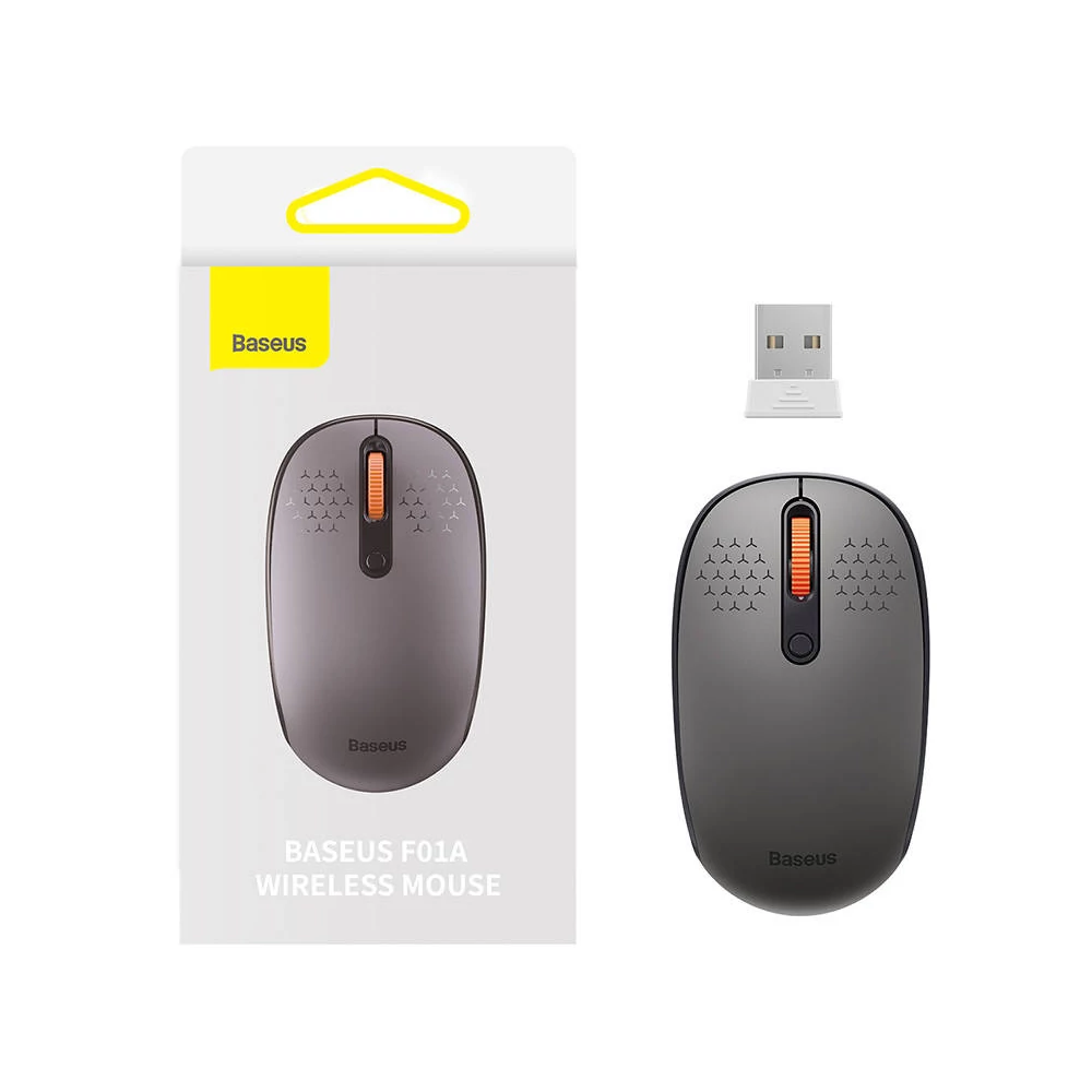 Baseus F01A vezeték nélküli egér, 2.4G 1600DPI (szürke)
