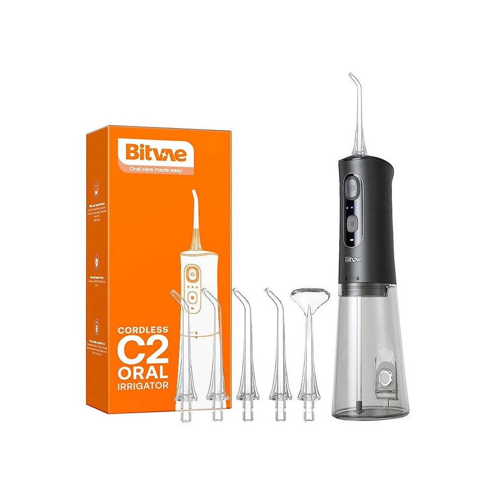 Water flosser with nozzles set Bitvae C2 (black)