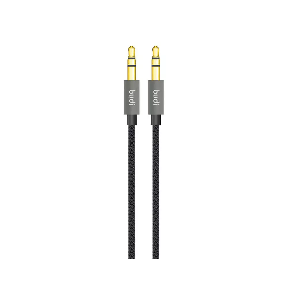AUX cable mini jack 3.5mm to mini jack 3.5mm Budi, 1.2m (black)