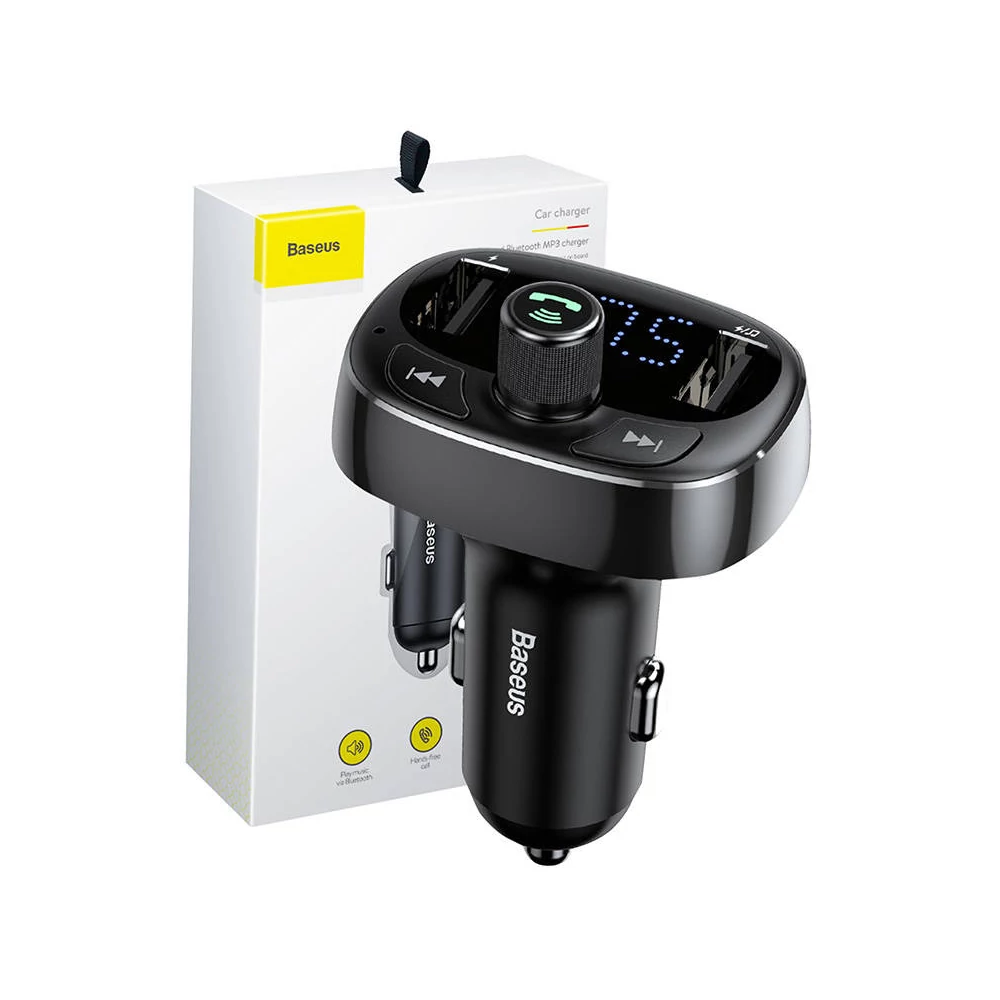 Baseus S-09, Bluetooth FM T-típusú Transmitter (fekete)