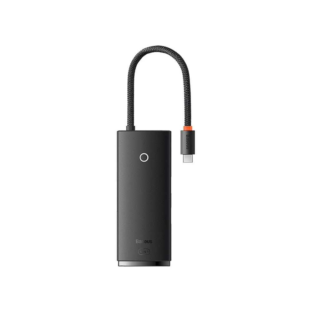 Baseus OS Lite hub 6 portos USB-C - 2x USB 3.0 + USB-C PD + HDMI + SD/TF (fekete)