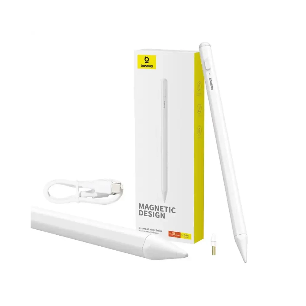 Baseus Smooth Writing 2 Stylus Lite LED-es kijelzővel (fehér)