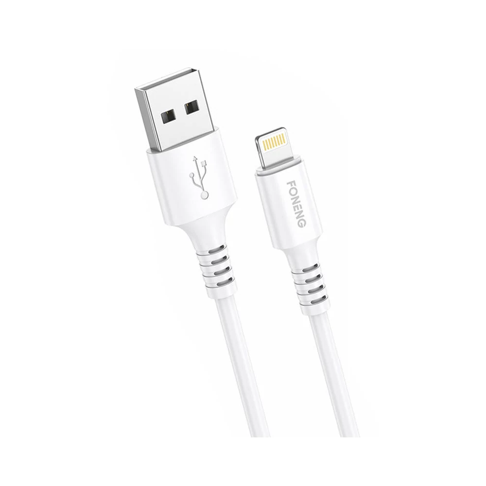 Foneng X85 USB-Lightning kábel, 3A, 1m (fehér)