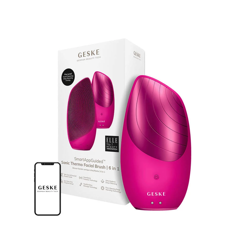 Geske 6 az 1-ben Okos szónikus thermo arctisztító készülék (magenta)