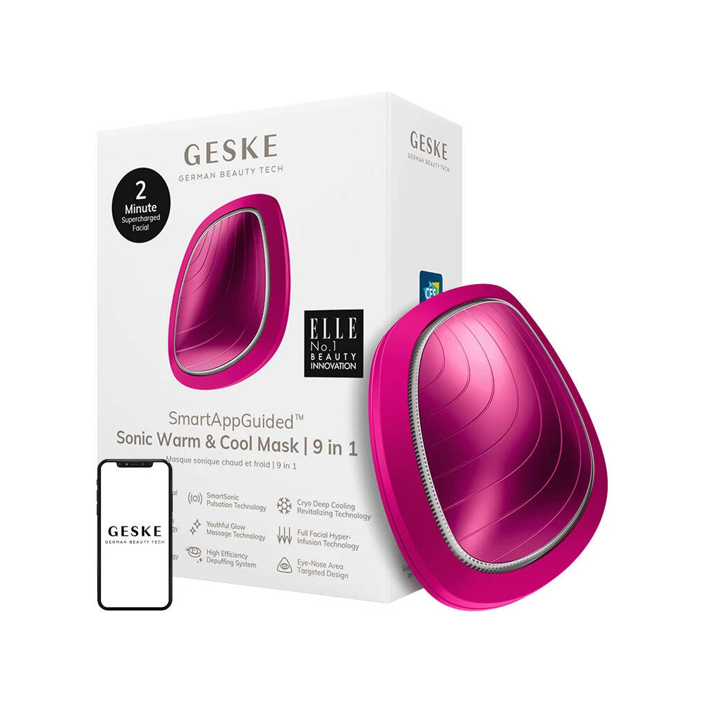 Geske 9 az 1-ben Okos hideg & meleg bőrvasaló arcra (magenta)