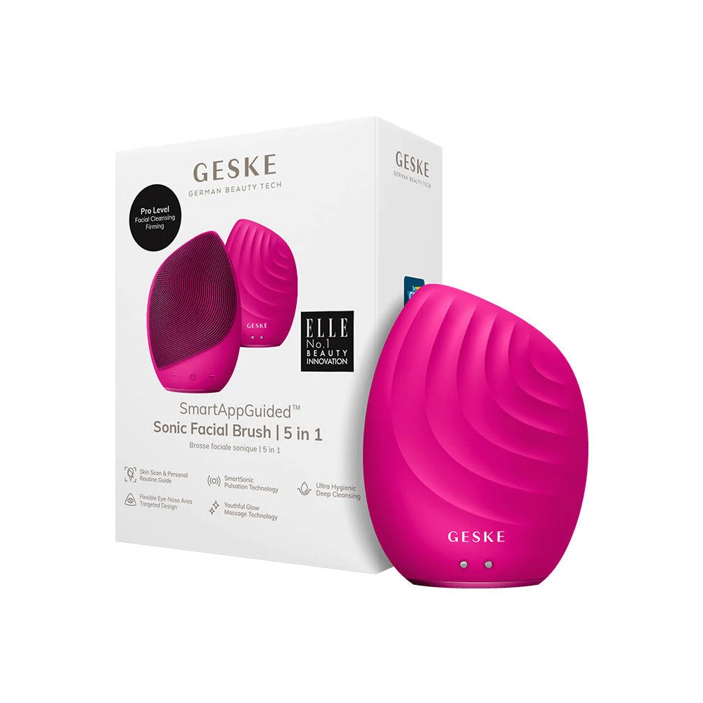 Geske 5 az 1-ben Okos szónikus arctisztító készülék (magenta)