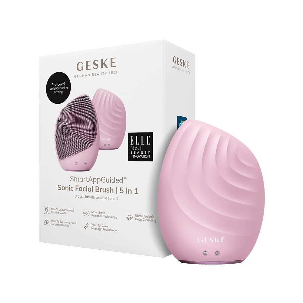 Geske 5 az 1-ben Okos szónikus thermo arctisztító készülék (rózsaszín)