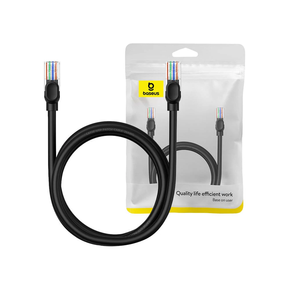 Baseus Ethernet CAT5 hálózati kábel, 1,5m (fekete)