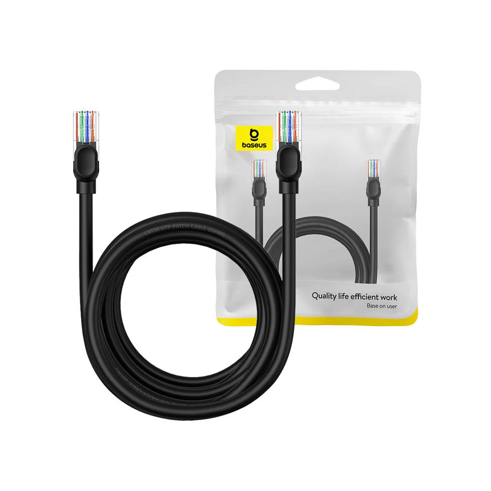 Baseus Ethernet CAT5 hálózati kábel, 5m (fekete)