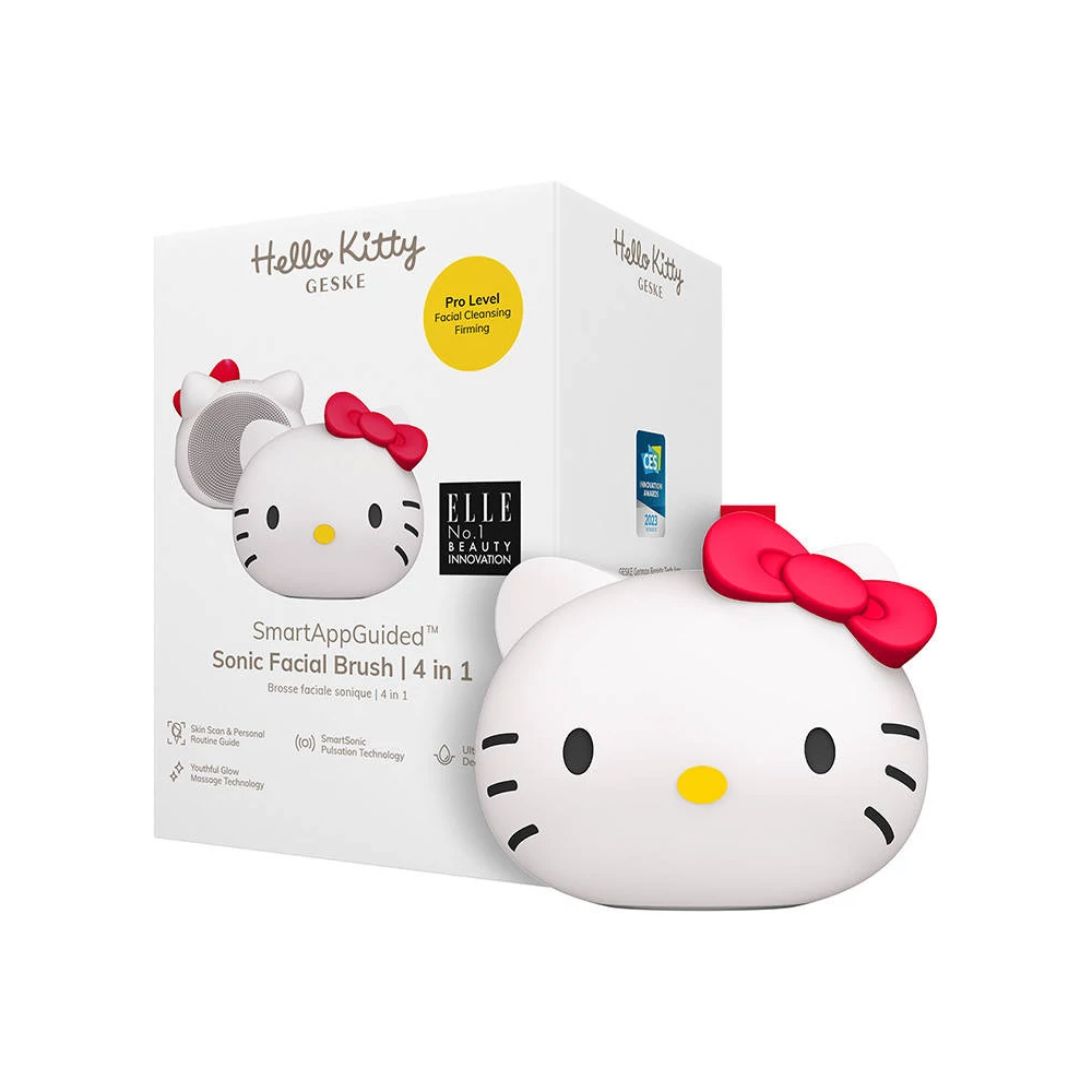 Geske 4 az 1-ben Okos szónikus arctisztító kefe (Hello Kitty gyöngyház)