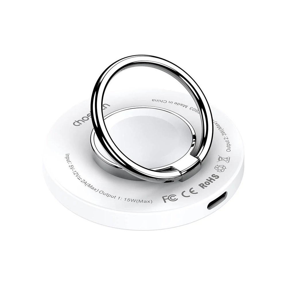 Wireless charger 2-in-1 Choetech T603-F, holder (white)