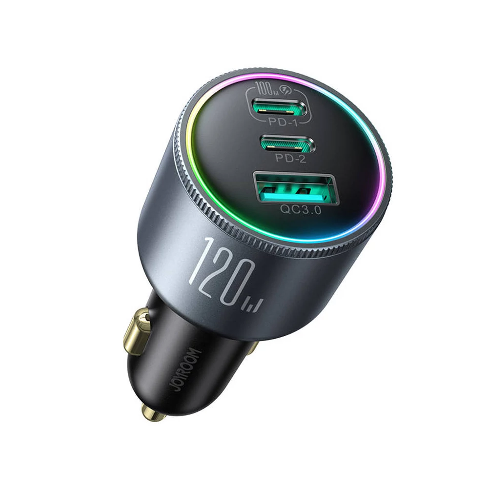 Car charger Joyroom JR-CCN07 , 3-Port C to C, 120 W, (Gray)