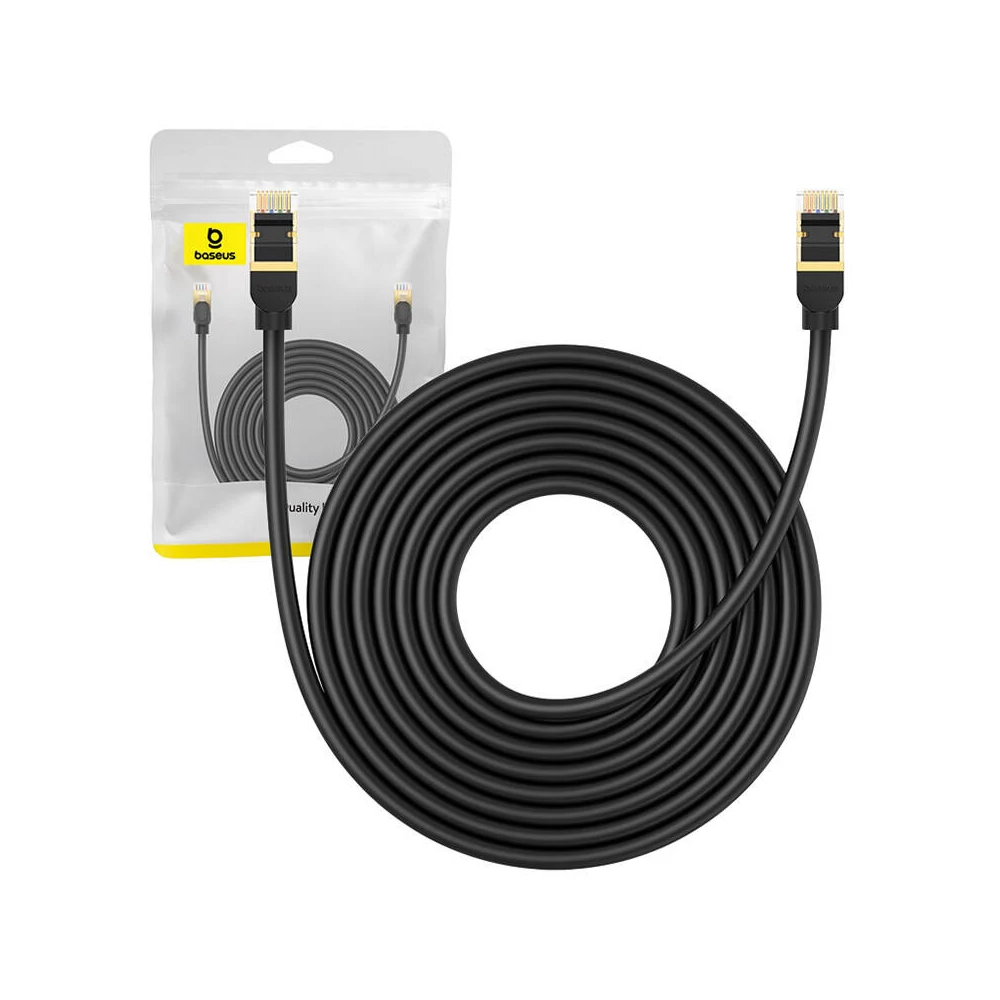 Baseus Hálózati kábel Cat.8, Ethernet RJ45, 40 Gbps, 8m (fekete)