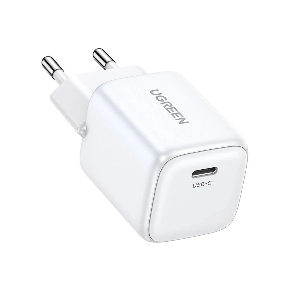 UGREEN 15324 Nexode mini töltő, USB-C, PD3.0, QC4.0, GaN, 20W (fehér)