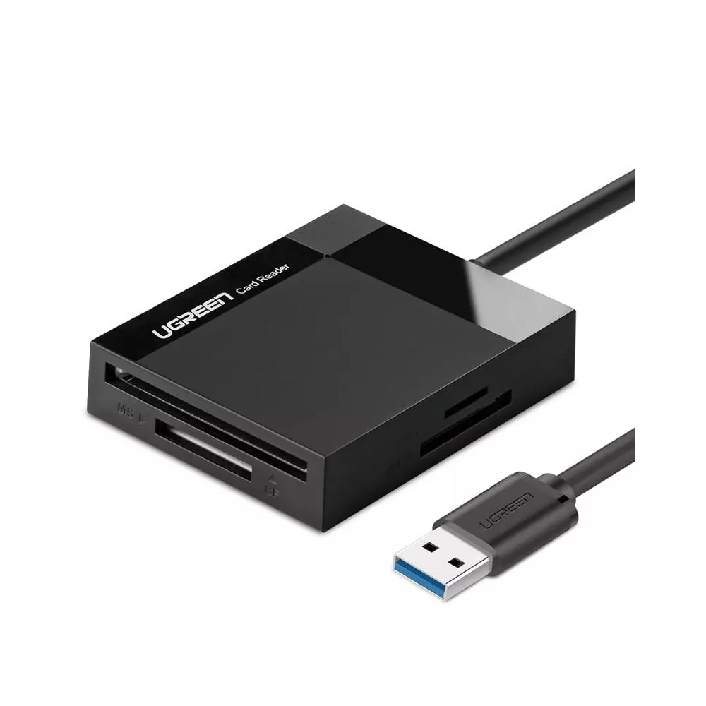 UGREEN CR125 4 az 1-ben USB 3.0 kártyaolvasó 0,5 m (fekete)