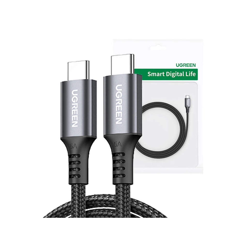 UGREEN 15961 Gyorstöltő kábel USB-C-ről USB-C-re, PD, 3m (fekete)